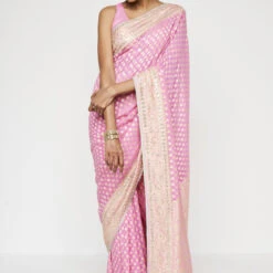 Ekisha Benarasi Saree - Pink