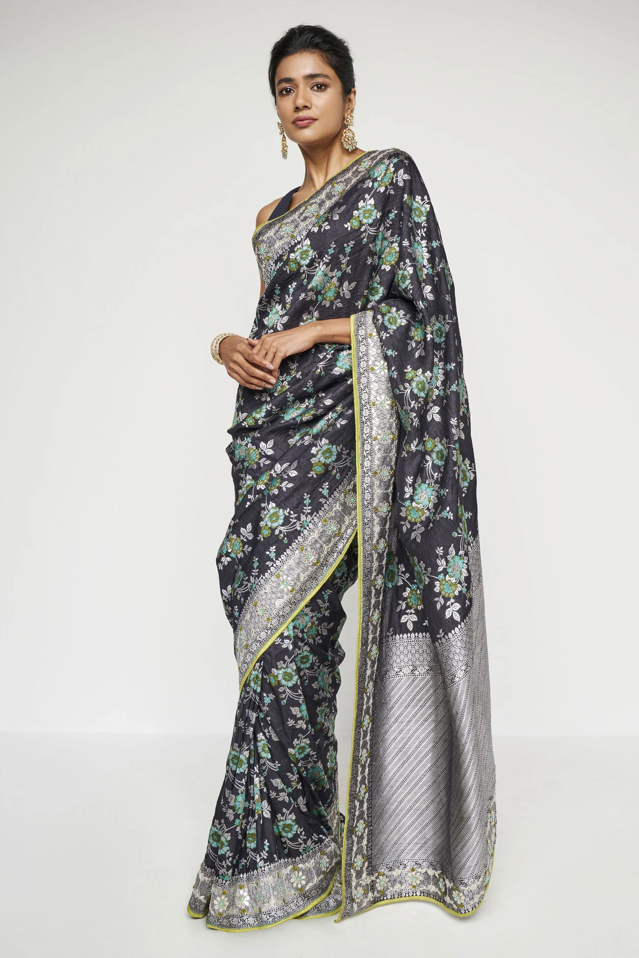 Meha Benarasi Saree - Black 1 Meha Benarasi Saree - Black
