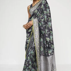 Meha Benarasi Saree - Black 8 Meha Benarasi Saree - Black -Abhinaya shop AD BSR26 BLACK 4