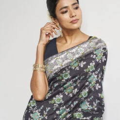 Meha Benarasi Saree - Black 9 Meha Benarasi Saree - Black -Abhinaya shop AD BSR26 BLACK 5