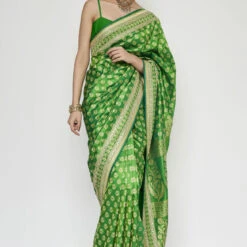 Kheyali Benarasi Saree - Green