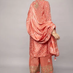 Ganavi Bandhani Kurta Set – Blush 7 Ganavi Bandhani Kurta Set – Blush -Abhinaya shop AD F21P74 Blush 3