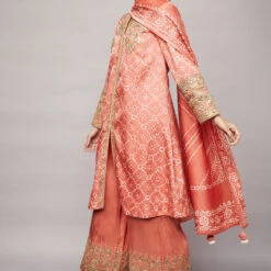 Ganavi Bandhani Kurta Set – Blush 8 Ganavi Bandhani Kurta Set – Blush -Abhinaya shop AD F21P74 Blush 4