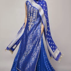 Vaishi Sharara Set-Royal Blue