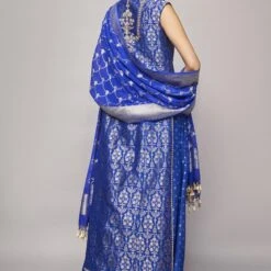 Vaishi Sharara Set-Royal Blue -Abhinaya shop AD F21S36A RoyalBlue 3