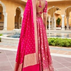 Valimai Lehenga Set -Hot Pink -Abhinaya shop AD F22R11 HotPink 3