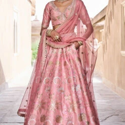 Bhramana Lehenga Set - Blush