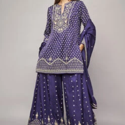 Saanjh Sharara Set-Purple