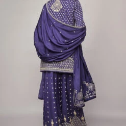 Saanjh Sharara Set-Purple -Abhinaya shop AD F22R140 Purple 3