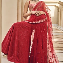 Aanandi Gharara Set - Red