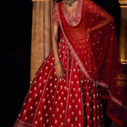 Gul Bano Lehenga - Red