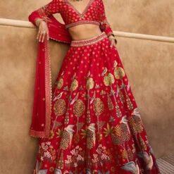 Visvam Lehenga - Red