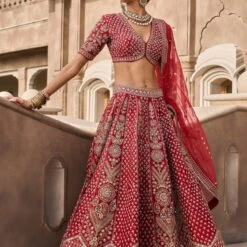 Gahina Lehenga - Red