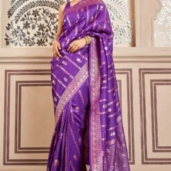 Sravya Benarasi Saree - Purple