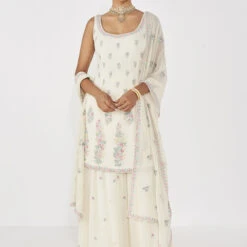 Elakshi Sharara Set - Ivory