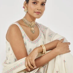Elakshi Sharara Set - Ivory -Abhinaya shop AD S22A10 Ivory 6
