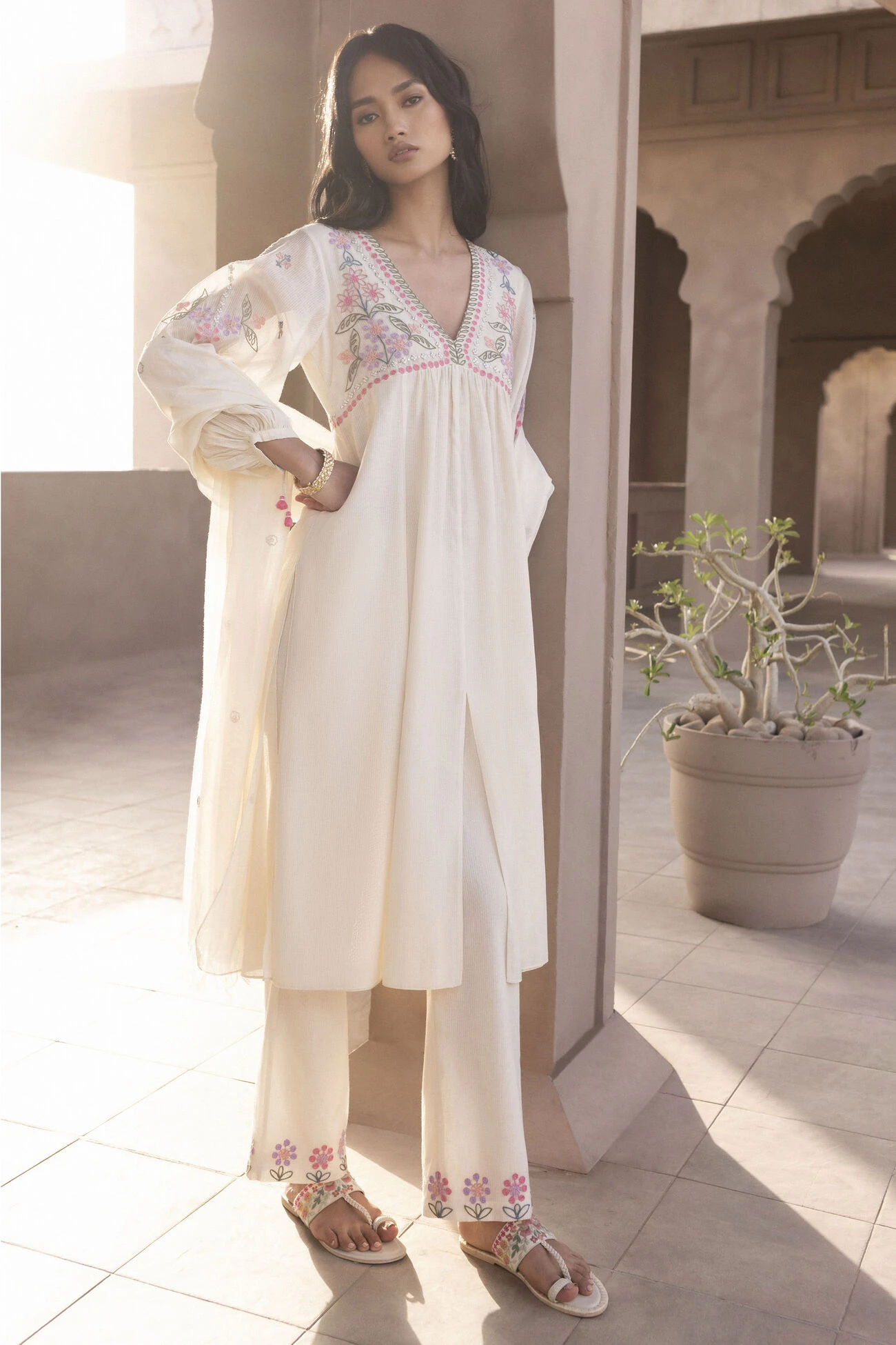 Natavia Kurta Set - Natural 2 Natavia Kurta Set - Natural - Image 2