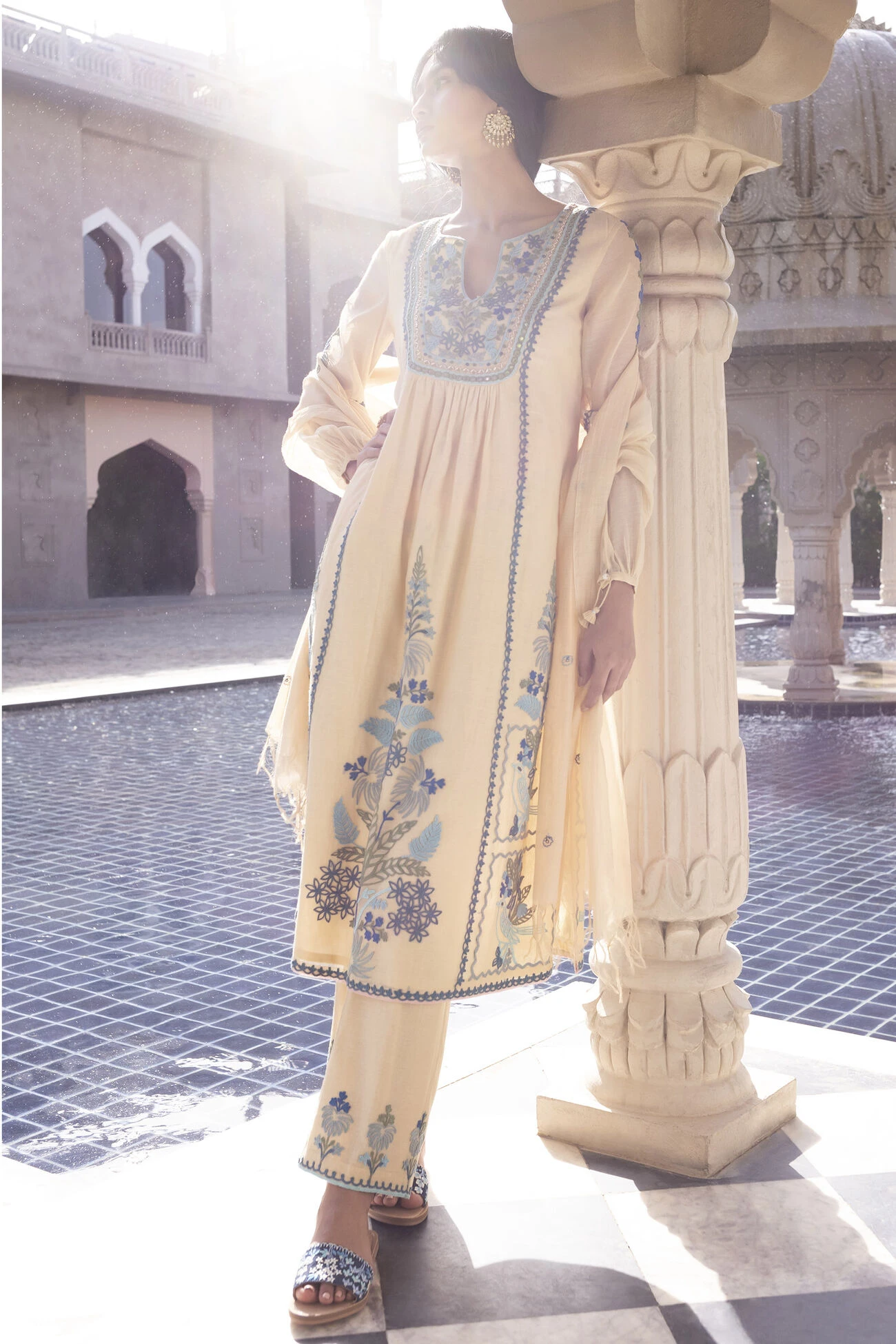 Dimitra Kurta Set - Beige 1 Dimitra Kurta Set - Beige