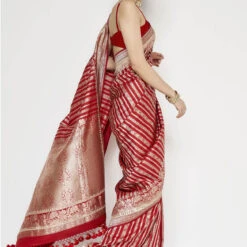 Hargun Benarasi Saree - Red 12 Hargun Benarasi Saree - Red -Abhinaya shop BSR109 Red 5