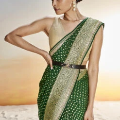 Lekha Benarasi Saree- Green -Abhinaya shop BSR64 GREEN 5