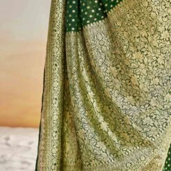 Lekha Benarasi Saree- Green -Abhinaya shop BSR64 GREEN 7