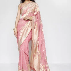 Abhinaya Benarasi Saree - Blush