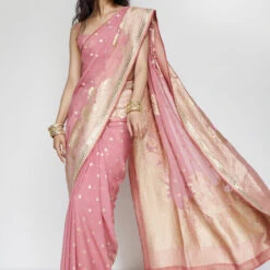 Abhinaya Benarasi Saree - Blush 10 Abhinaya Benarasi Saree - Blush -Abhinaya shop BSR69 Blush 6