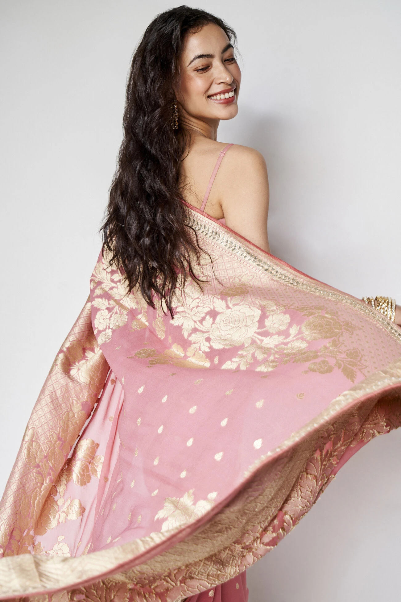 Abhinaya Benarasi Saree - Blush 6 Abhinaya Benarasi Saree - Blush - Image 6