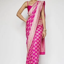 Gul Benarasi Saree - Pink