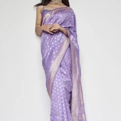 Briti Benarasi Saree - Lilac