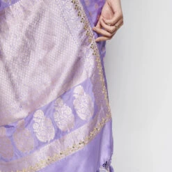 Briti Benarasi Saree - Lilac 12 Briti Benarasi Saree - Lilac -Abhinaya shop BSR80 Lilac 6