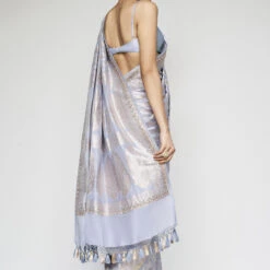 Madhusmita Benarasi Saree - Grey -Abhinaya shop BSR84 Grey 3