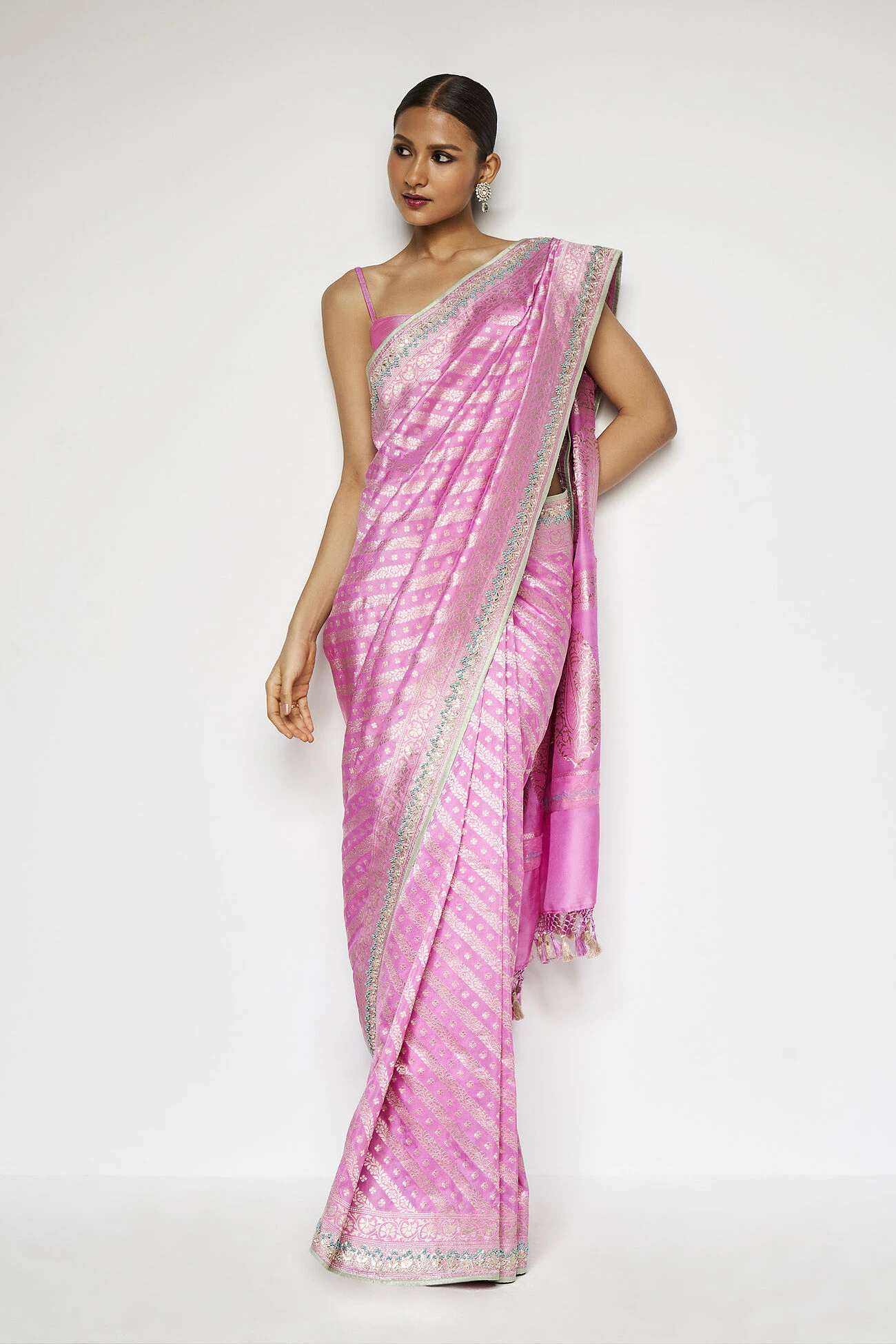 Madhusmita Benarasi Saree - Pink 1 Madhusmita Benarasi Saree - Pink
