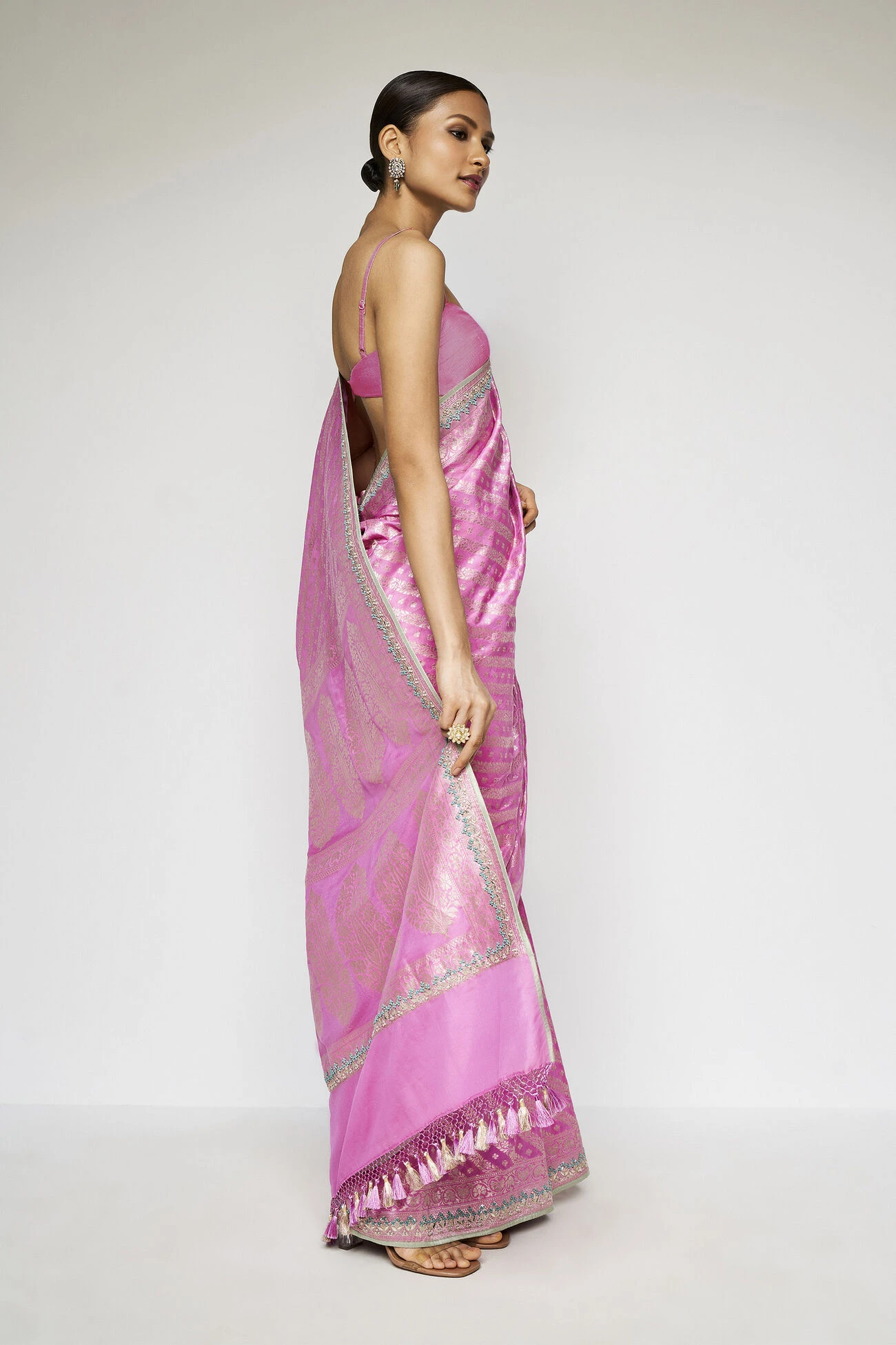 Madhusmita Benarasi Saree - Pink 2 Madhusmita Benarasi Saree - Pink - Image 2