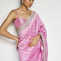 Madhusmita Benarasi Saree - Pink 9 Madhusmita Benarasi Saree - Pink -Abhinaya shop BSR84 Pink 4