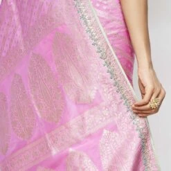 Madhusmita Benarasi Saree - Pink 10 Madhusmita Benarasi Saree - Pink -Abhinaya shop BSR84 Pink 5