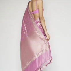 Kiruba Benarasi Saree - Pink -Abhinaya shop BSR87 Pink 4