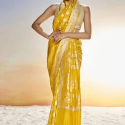 Sahana Benarasi Saree -Mustard