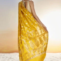 Sahana Benarasi Saree -Mustard 10 Sahana Benarasi Saree -Mustard -Abhinaya shop BSR88A MUSTARD 4