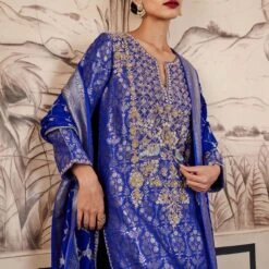 Hemani Kurta Set-Royal Blue -Abhinaya shop F21S34A​ blue 4