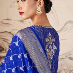 Hemani Kurta Set-Royal Blue -Abhinaya shop F21S34A​ blue 5