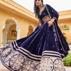 Fauzia Lehenga -Purple -Abhinaya shop F22R121 Purple 4