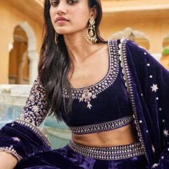 Fauzia Lehenga -Purple -Abhinaya shop F22R121 Purple 6