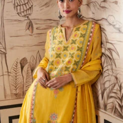 Izna Suit Set - Yellow 9 Izna Suit Set - Yellow -Abhinaya shop F22R50 Yellow 5