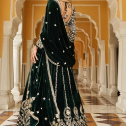 Shumaila Lehenga - Green 9 Shumaila Lehenga - Green -Abhinaya shop F22R90 Green 3