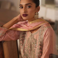 Zarna Suit Set - Blush -Abhinaya shop F22S52 BLUSH 3