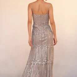 Amena Gown - Grey 7 Amena Gown - Grey -Abhinaya shop F22SR15 Grey 3