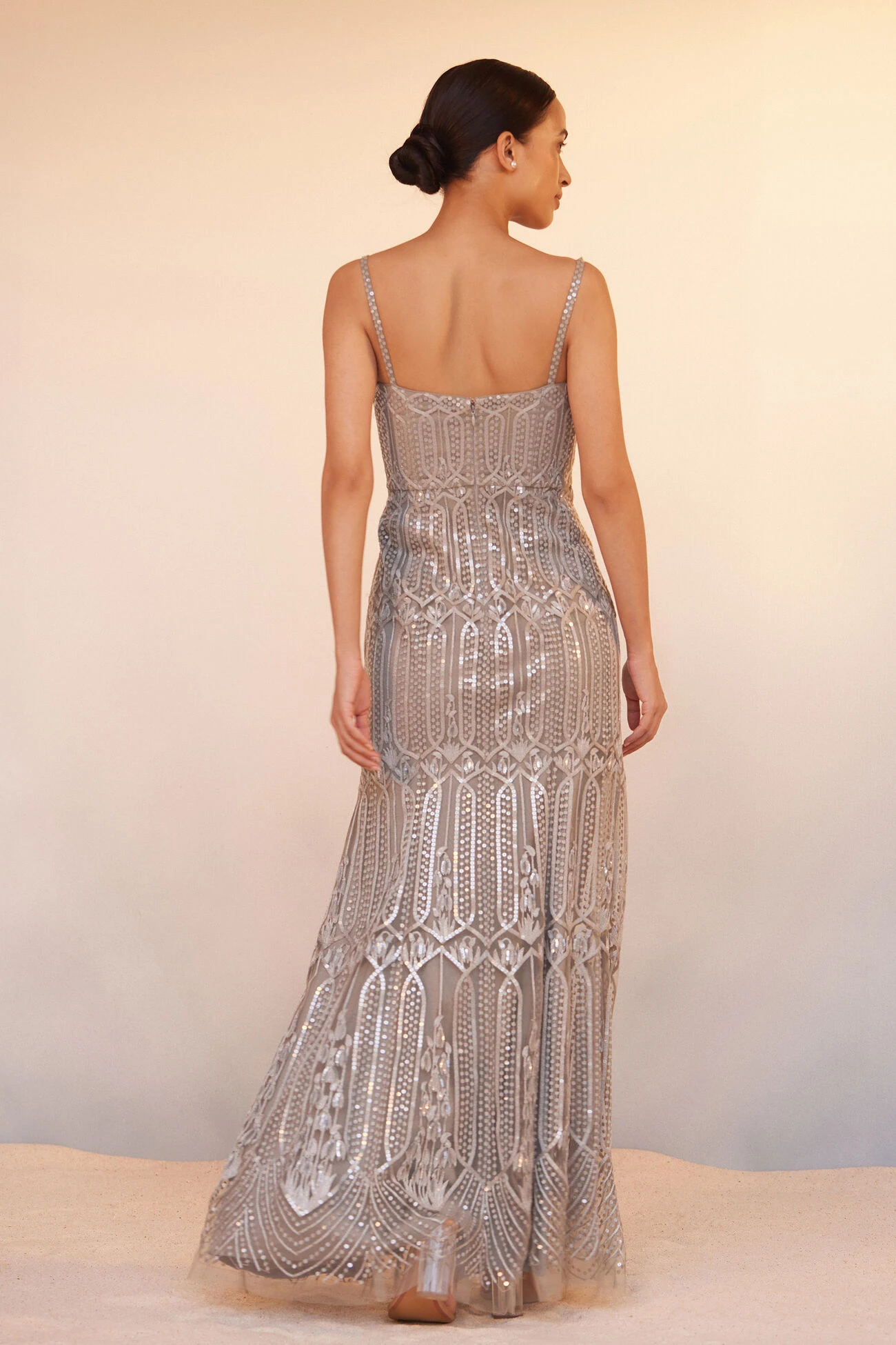 Amena Gown - Grey 3 Amena Gown - Grey - Image 3