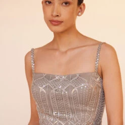 Amena Gown - Grey 8 Amena Gown - Grey -Abhinaya shop F22SR15 Grey 4