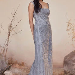 Stardust Gown - Grey -Abhinaya shop F22SR16 Grey 2